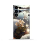 Winter Scene With Flowers Mobile Skin