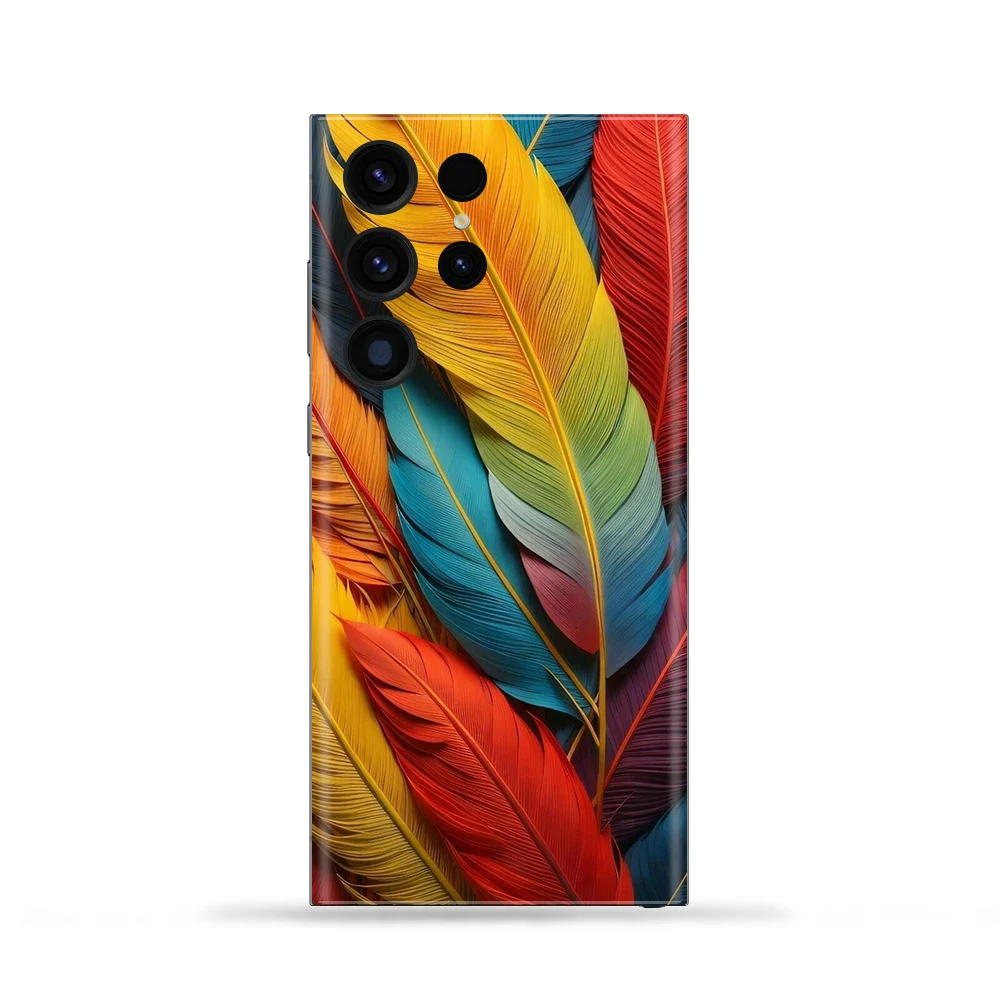 Colorful Feathers Mobile Skin