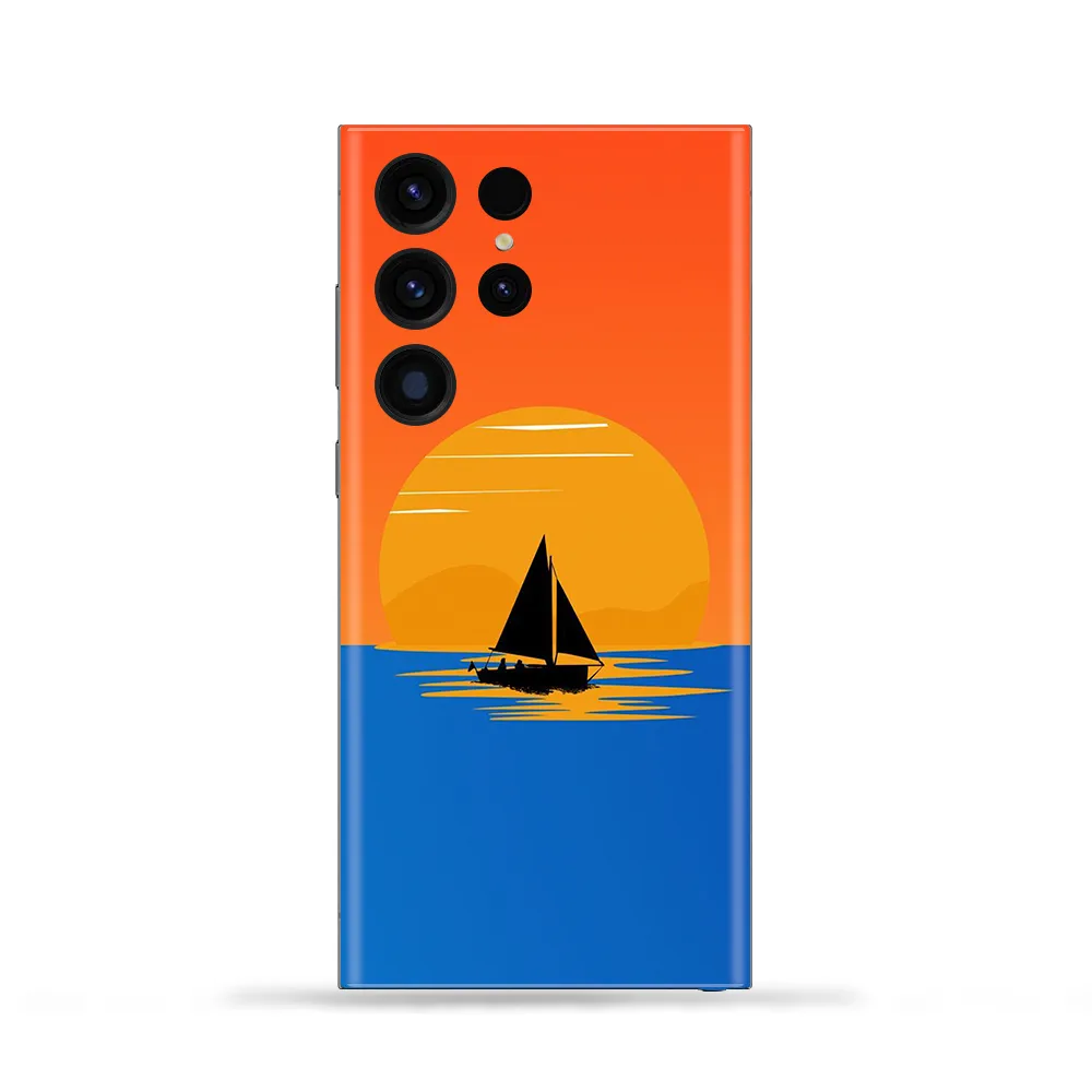 Sailboat With Sun Mobile Skin