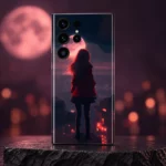 Cute Girl Mobile Skin – Pink Moon Silhouette, pink moon studio hero