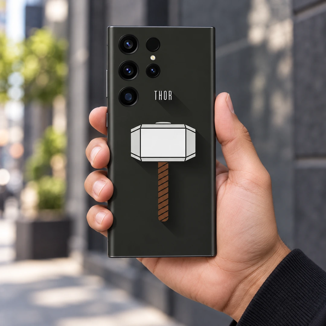 Thor Hammer Mobile Skin - Handheld street view Thor Hammer Mobile Skin, handheld street view