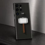 Thor Hammer Mobile Skin, leather and metal detail