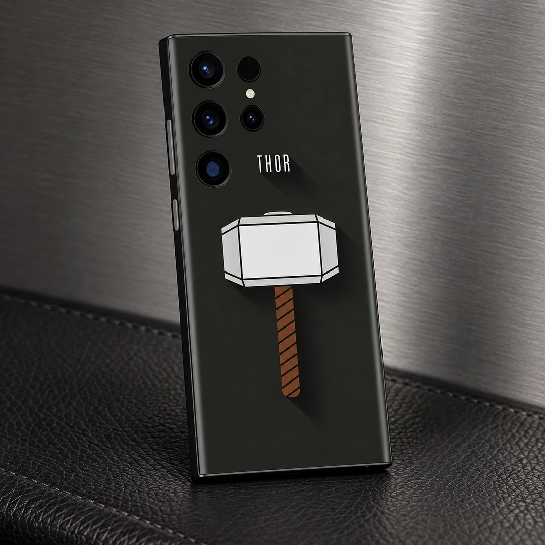 Thor Hammer Mobile Skin - Leather and metal detail Thor Hammer Mobile Skin, leather and metal detail