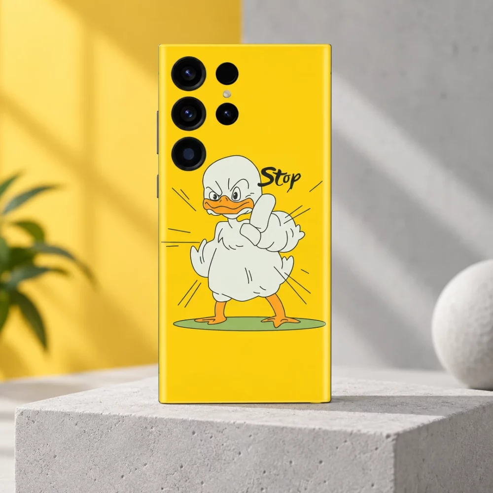 Angry Duck Yellow Mobile Skin, yellow studio hero