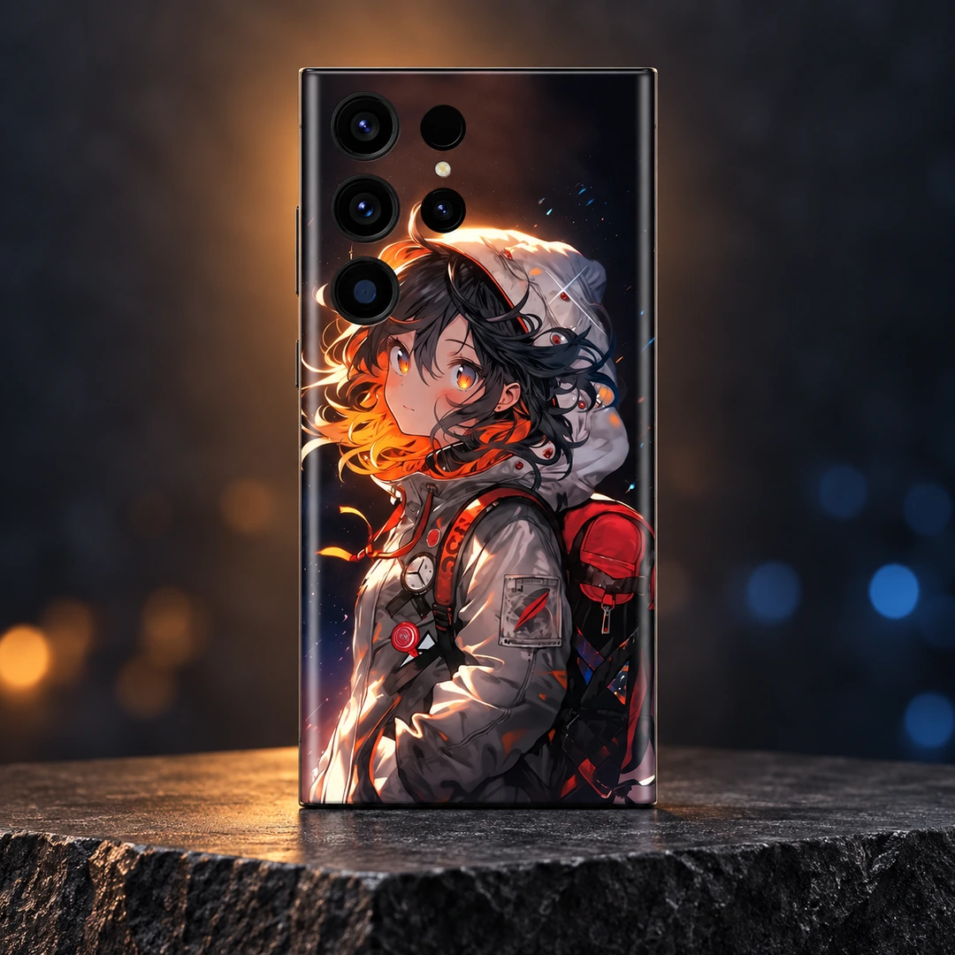 Anime Girl Mobile Skin – Amber Portrait