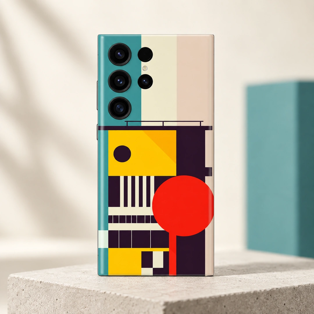 City Building Geometric Art Mobile Skin - Architectural Studio Hero City Building geometric art mobile skin - architectural studio hero