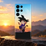 Dragon Ball Kid Goku sunset mobile skin, sunrise stone hero