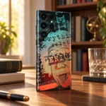 Einstein Art Mobile Skin with True Genius portrait on warm library desk
