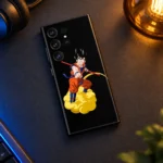 Flying Nimbus Goku Mobile Skin shown in a gaming desk flat lay