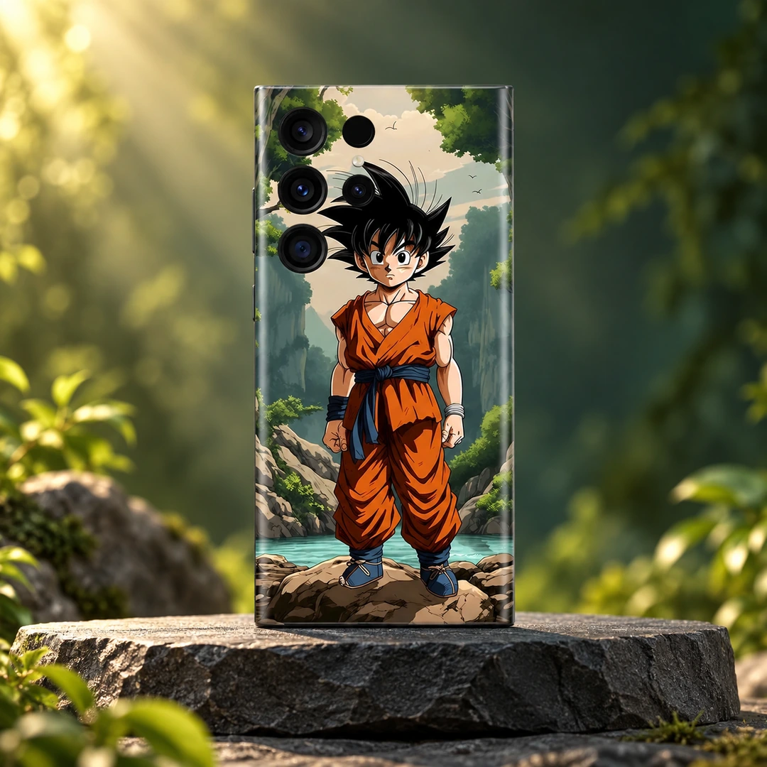 Goku Forest Adventure Mobile Skin - Forest stone hero Goku Forest Adventure Mobile Skin shown in forest stone hero
