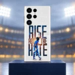 King Kohli mobile skin with Rise Above the Hate artwork in stadium studio hero