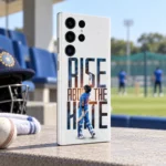King Kohli mobile skin with Rise Above the Hate artwork in pavilion angle