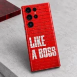Like A Boss Red Brick Mobile Skin, grey slab close view