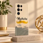 Mustache Golden Icon Vintage Mobile Skin shown in warm side light