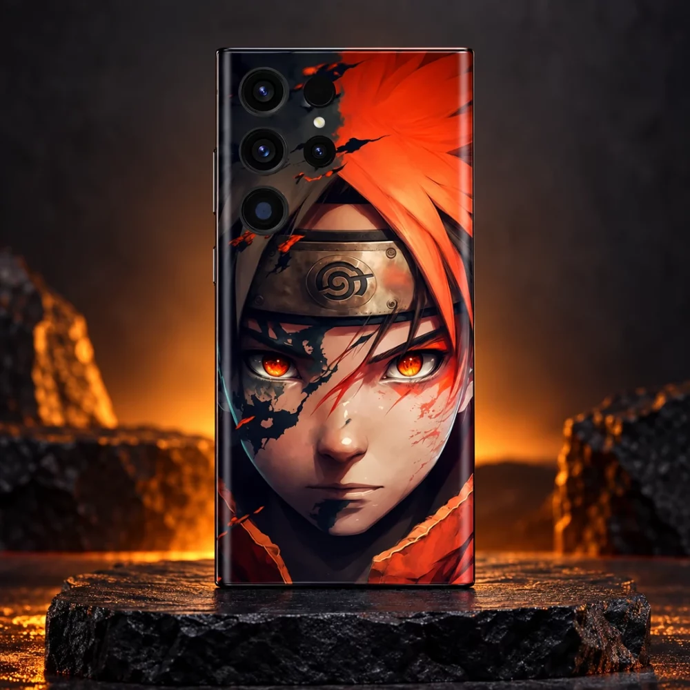 Naruto Fiery Orange Portrait Mobile Skin, amber studio hero