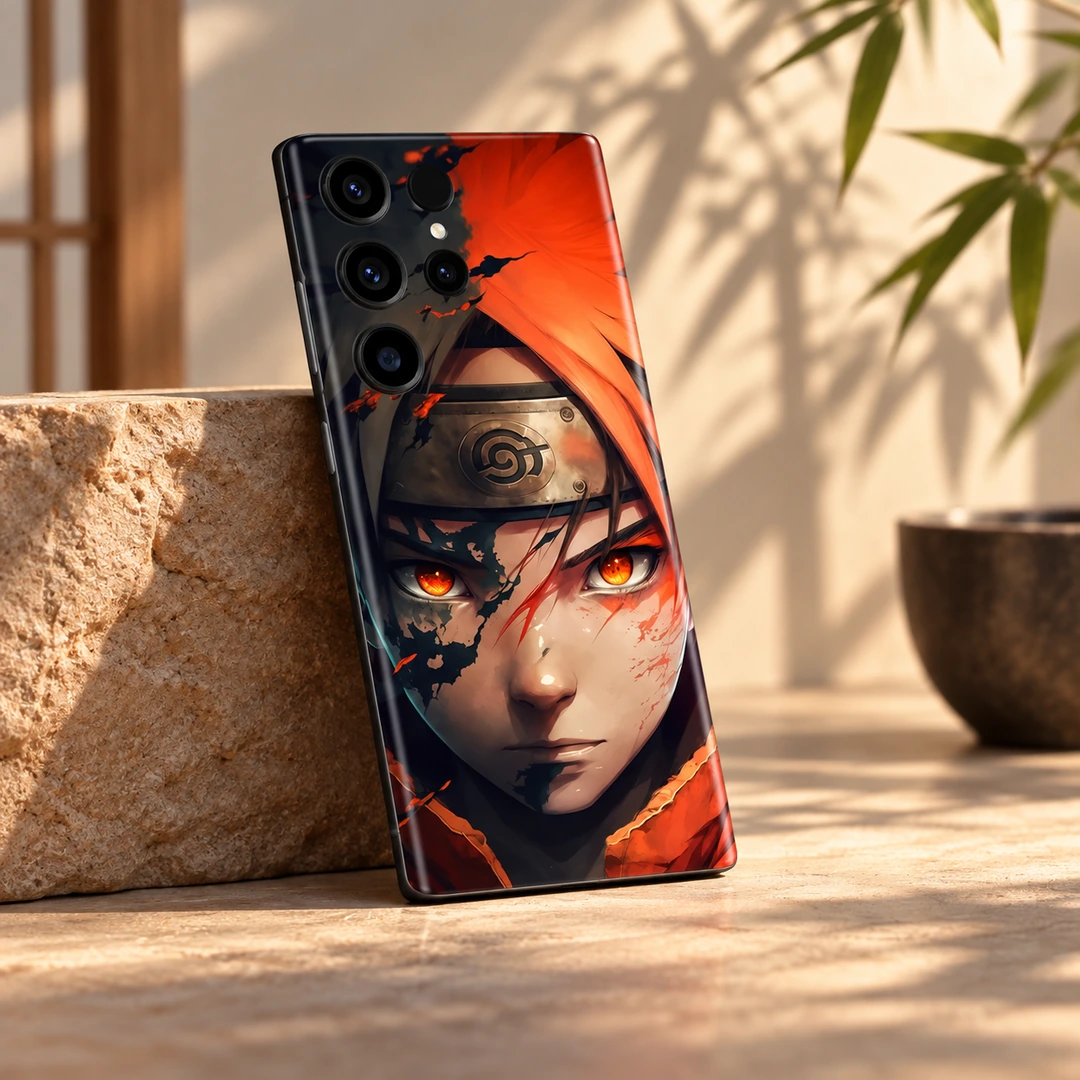 Naruto Fiery Orange Portrait Mobile Skin - Sunlit sandstone angle Naruto Fiery Orange Portrait Mobile Skin, sunlit sandstone angle
