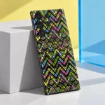 Neon Geometric Zigzag Pattern Mobile Skin, daylight geometric block angle