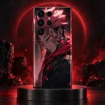 Red-Eyed Anime Boy Crimson Mobile Skin, crimson studio hero