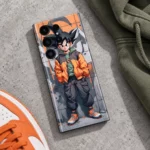 Son Goku Streetwear Mobile Skin shown in streetwear flat lay