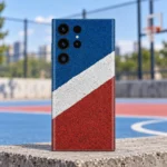 Sports Court mobile skin with blue and red fields and a diagonal white stripe - court hero