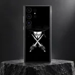 Vendetta Mask Mobile Skin shown in charcoal studio hero