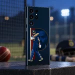 Virat Kohli navy batting montage mobile skin, cricket nets angle
