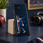 Virat Kohli navy batting montage mobile skin, sports lounge