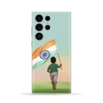 Kid With Indian Flag Mobile Skin