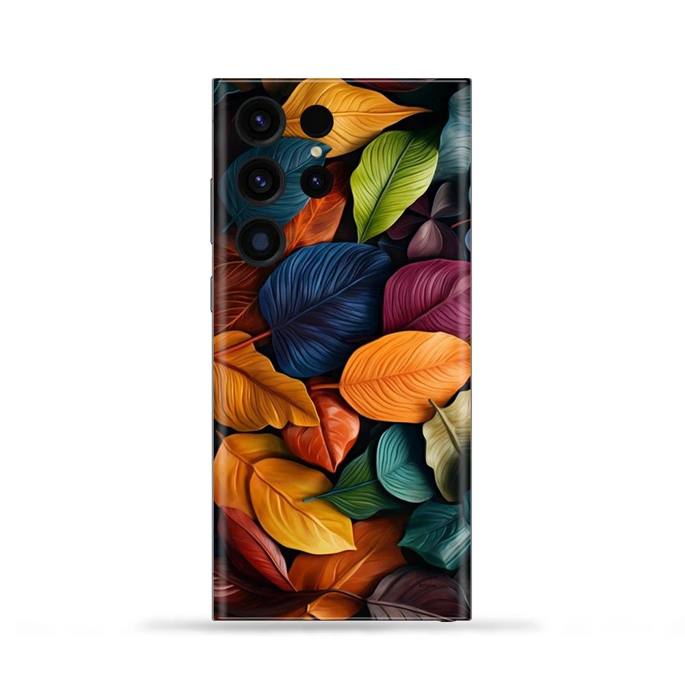 Colorful Leaves Pattern Mobile Skin