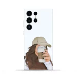 Girl With Coffee Mobile Skin