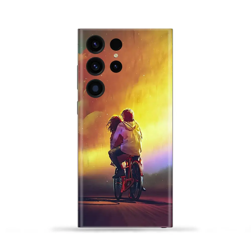 Couple On Cycle Mobile Skin