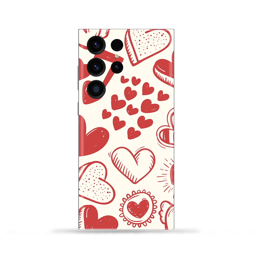 Red Hearts Mobile Skin