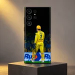MS Dhoni yellow jersey photo mobile skin - golden studio hero