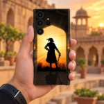 Shivaji Maharaj sunrise silhouette mobile skin – sunset handheld view