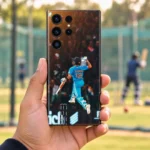 Virat Kohli King 18 mobile skin with jumping celebration photo, practice ground lifestyle