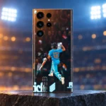Virat Kohli King 18 mobile skin with jumping celebration photo, stadium hero