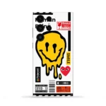 Melt Smiley Sticker Mobile Skin