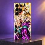 Gohan Super Saiyan mobile skin with golden hair and purple outfit, violet studio hero