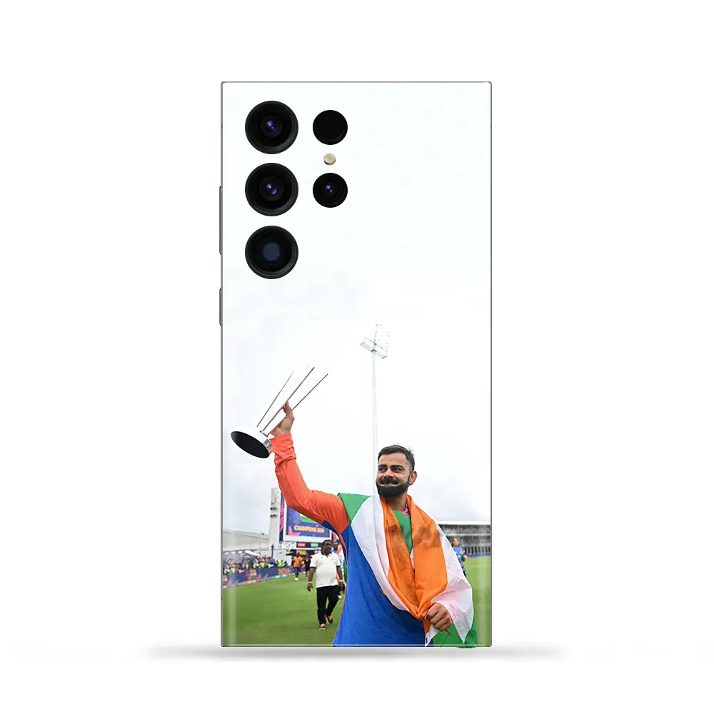 Virat Kohli Photo With Trophy Mobile Skin