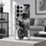 18 Virat Kohli photo mobile skin standing on a concrete display block