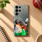 Virat Kohli trophy celebration photo mobile skin - cricket flat lay