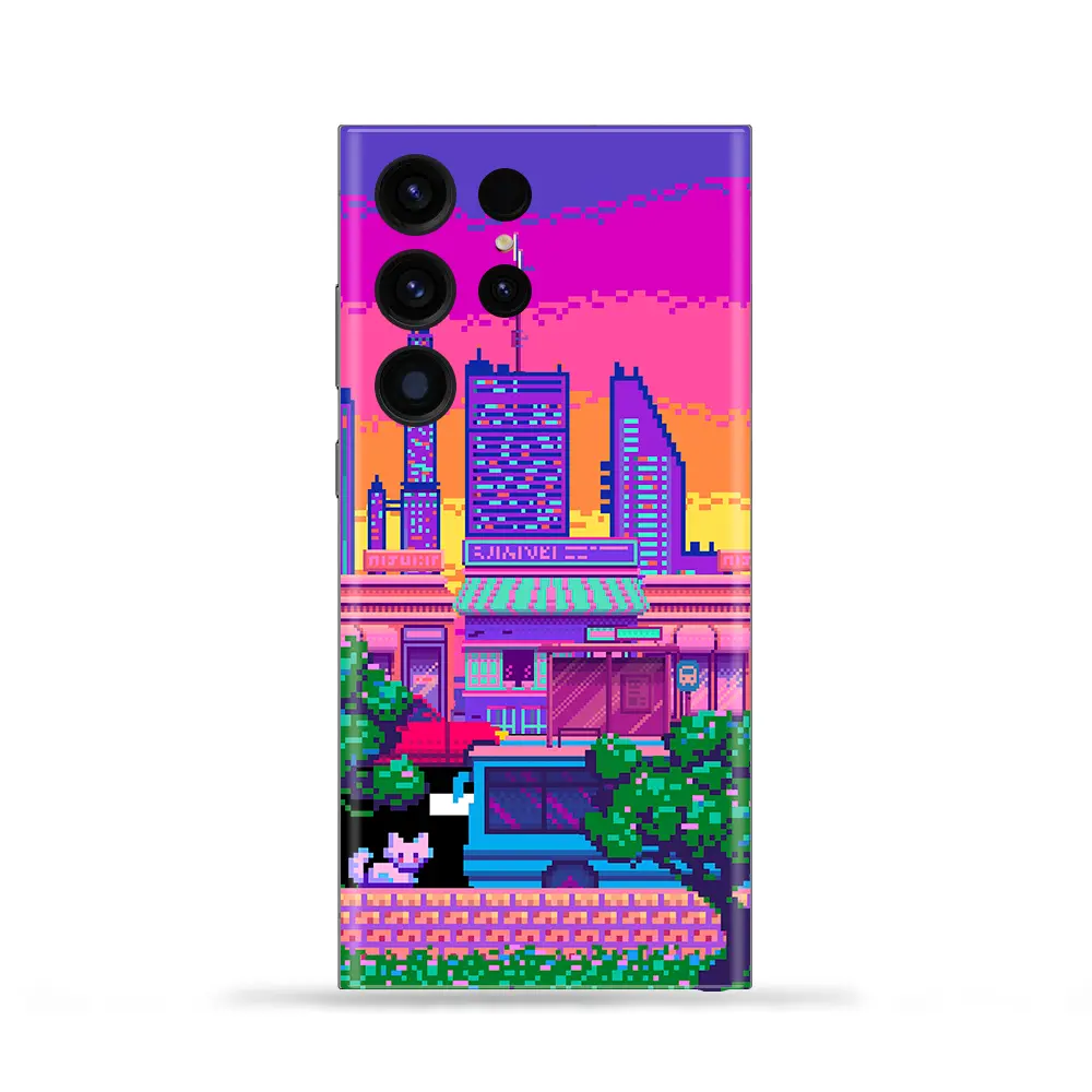 Pixel City Art Mobile Skin