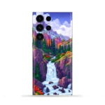 Nature Waterfall Painting Mobile Skin