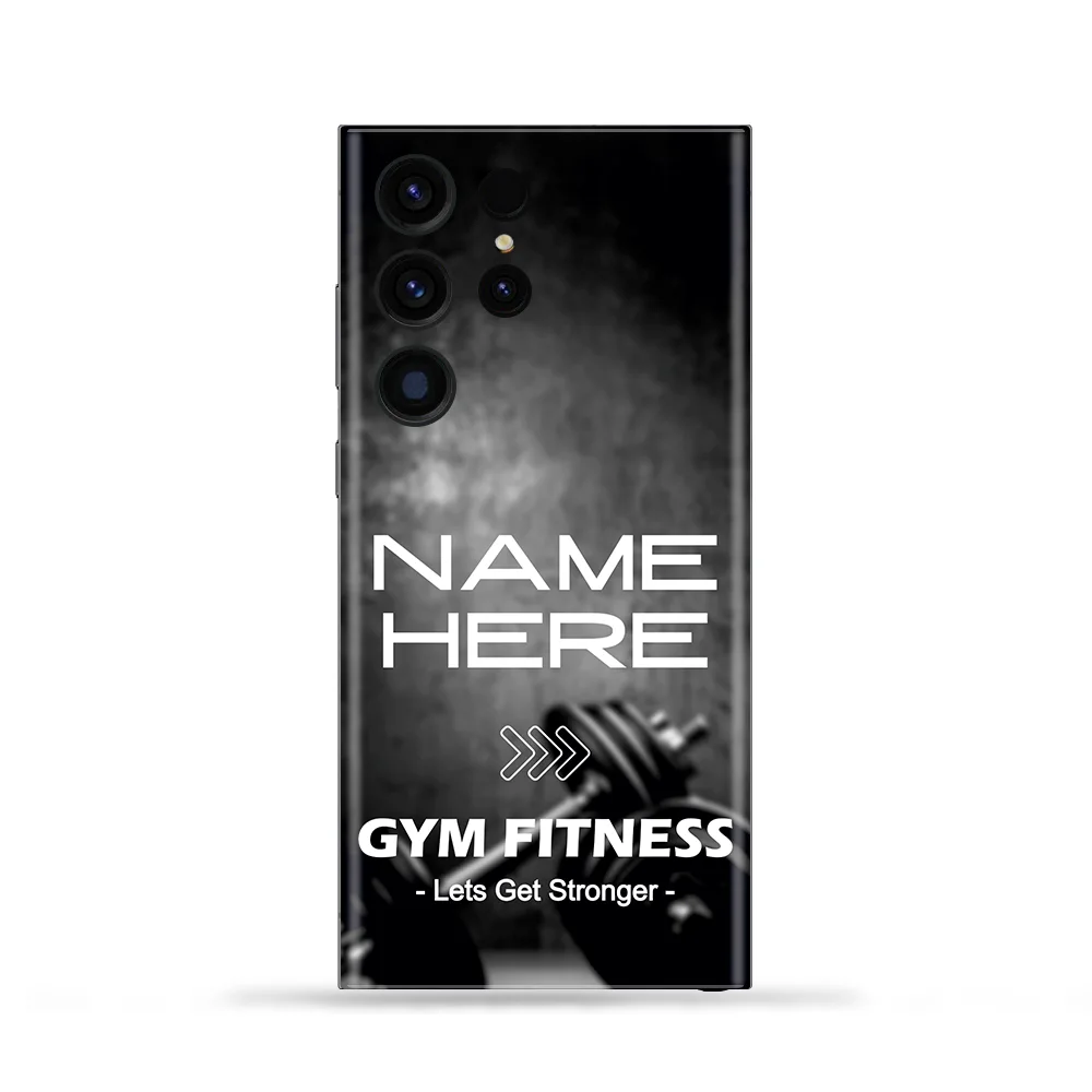 Gym Fitness Customized Name Mobile Skin