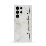 Elegant Marble Customized Name Mobile Skin