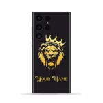 Royal Lion Crown Customized Name Mobile Skin