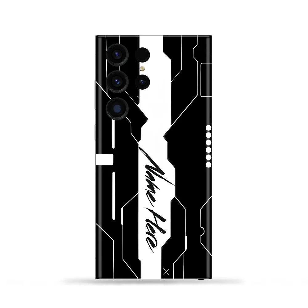 Futuristic Tech Customized Name Mobile Skin