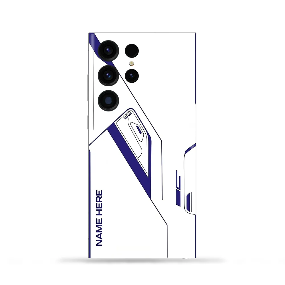 Minimal Tech Line Customized Name Mobile Skin