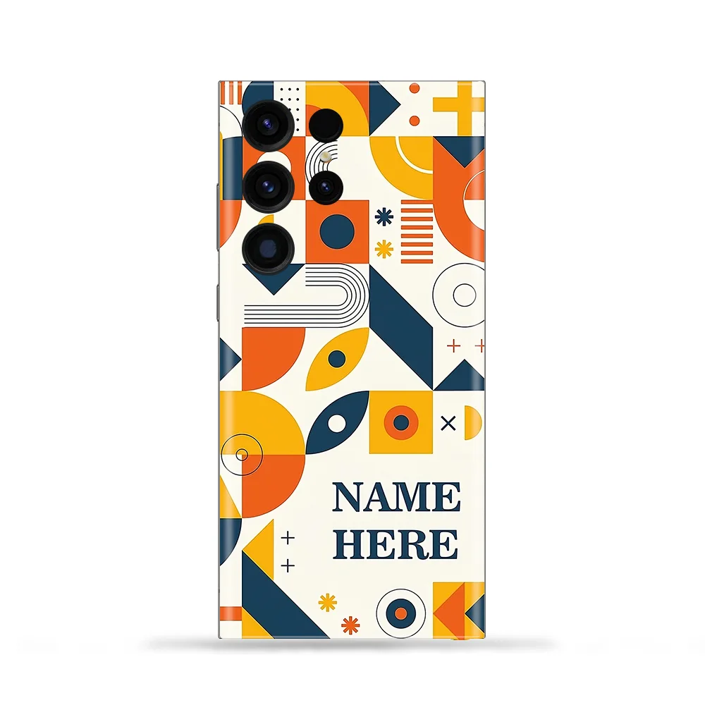 Geometric Pop Art Customized Name Mobile Skin