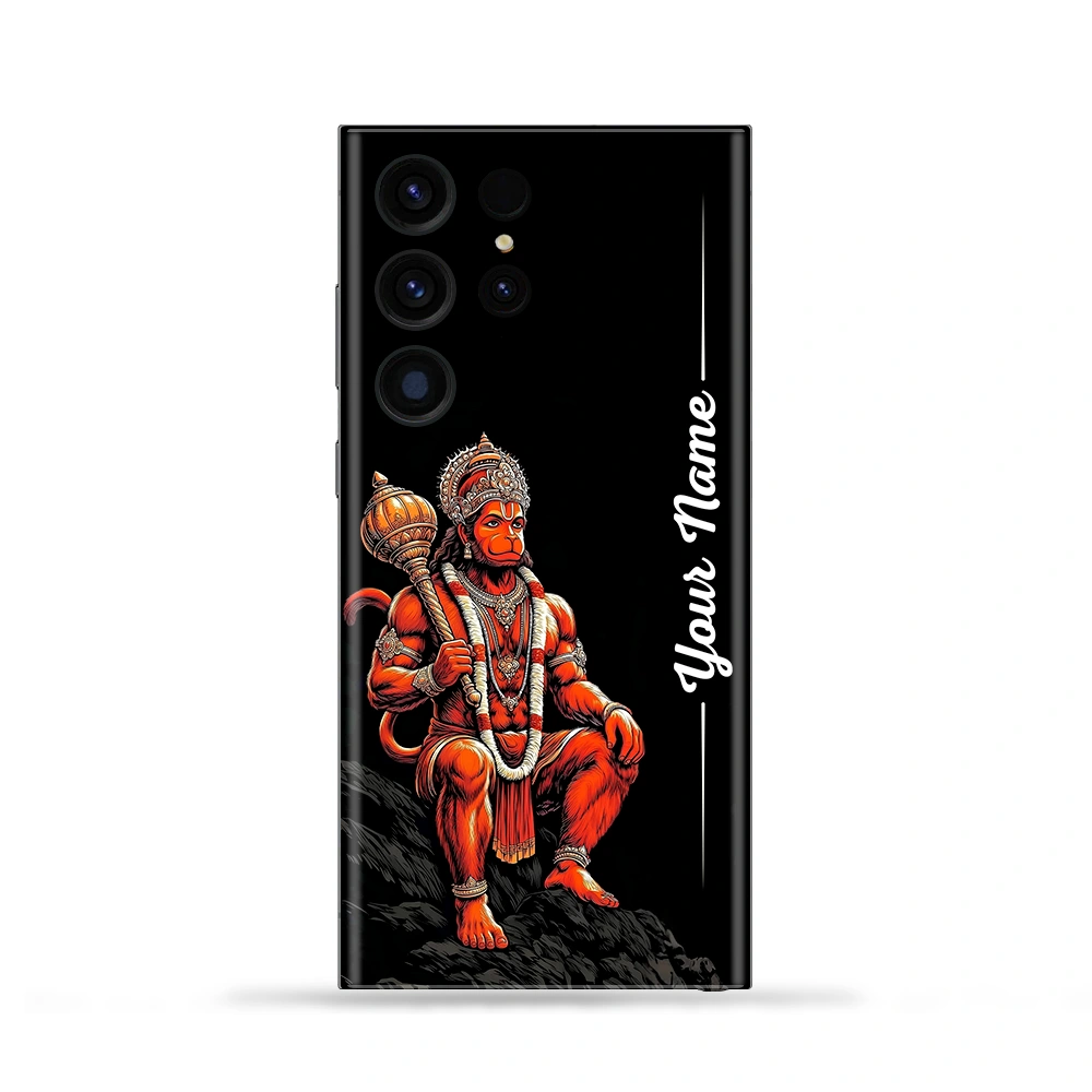 Lord Hanuman Custom Name Mobile Skin